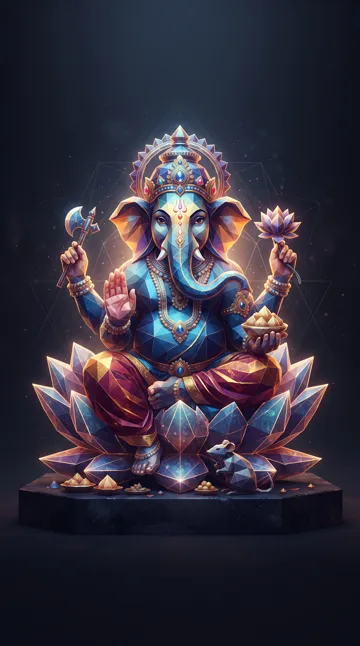 พระพิฆเนศ สไตล์โลว์โพลี
